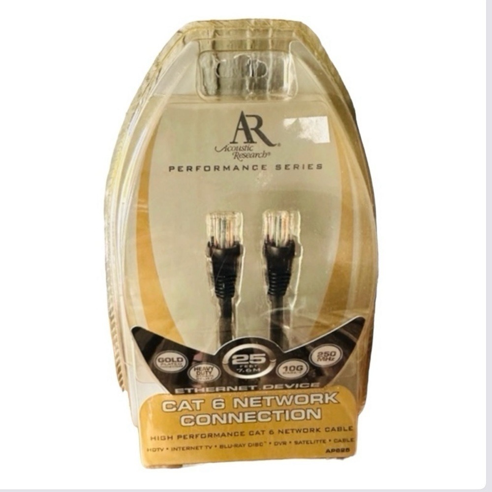 Acoustic Research AP625 Vintage Cat 6 Network Connection 25ft Cord Cable 2010